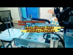 Máquina de embalagem automática de dobragem e vedação Luvas de PE domésticas compridas 1 par de pacotes