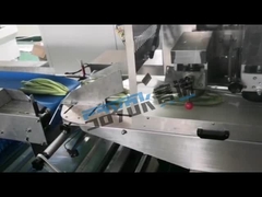 Máquina de embalagem de vegetais e frutas de 3KW com rotulagem horizontal e online