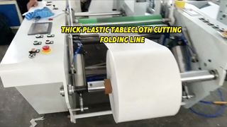 Máquina de corte dobrável para toalha de mesa de plástico branco de alta qualidade