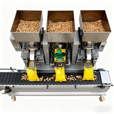 Good price 3-Head LinearAutomatic Weighing And Premade-Bag Packaging Machine For Nuts Dispensing on-line
