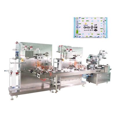 10pcs - linha de embalagem automática molhada da máquina de embalagem 2.8KW das limpezas 20pcs