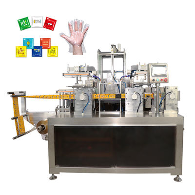 Dobradura de empacotamento automática e máquina de selagem para luvas descartáveis