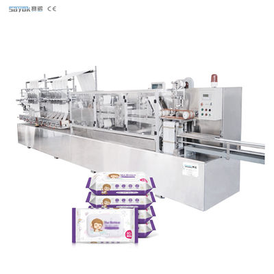 Compacto Design 120pcs / Pack Limpezas molhadas Máquina de Fabricação Com Slittings Limpezas de bebê Máquinas
