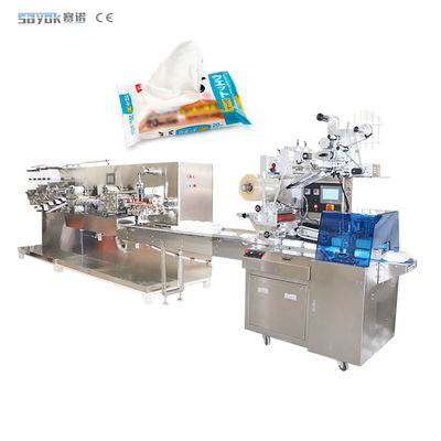 ODM 30-80 sacos / min Linha de produção de limpeza úmida Máquina de fabricação de tecido úmido 3KW