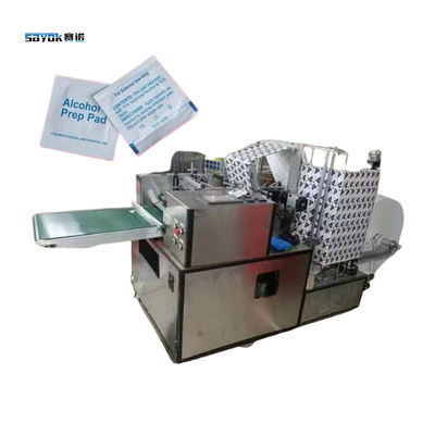 Máquina de embalagem de vedação lateral de controle PLC 6 pistas Máquina de fabricação de almofadas de preparação de álcool