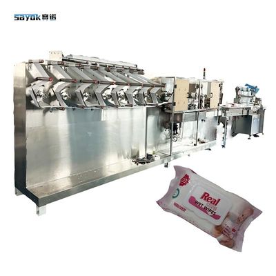 300 - 400 Máquina de embalagem de toalhas úmidas de alta produtividade de corte para 30-120 PCs Pack