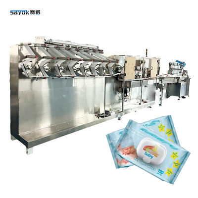 30-120 PCS Máquina de embalagem de toalhas úmidas para bebés Sistema de alimentação servo-conduzido