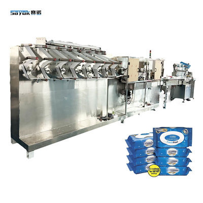 Sistema de alimentação servo-conduzido 30-120 PCS Máquinas de toalhas para bebés Linha de produção automática