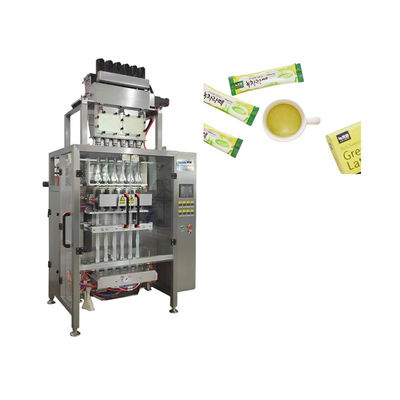 Máquina de embalagem automática de 220V 50HZ controlada por PLC 10 linhas para 2-5g de chá verde em pó