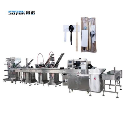 Máquinas de embalagem automática para guardanapos, colheres, garfos, facas, palillos, pauzinhos, etc.